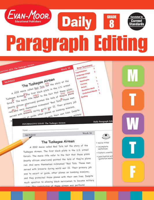 Evan-Moor Daily Paragraph Editing, Grade 8 Teacher Edition
