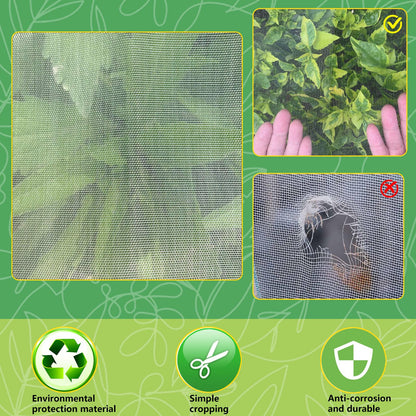 Garden Netting, 8FTx33FT Ultra Fine Mesh Protection Bird Net, Row Covers Greenhouse Plant Insect Barrier for Protect Vegetable Fruit Tree Flowers