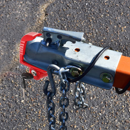 Nicunom Trailer Hitch Lock, Universal Lock Trailer Heavy Duty Coupler Locks with Keys, Red Trailer Tongue Lock for Vehicle Tow Boat RV Truck, Fits 1-7/8", 2" & 2-5/16" Couplers