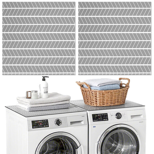 Elsjoy 2 Pack 27" x 27" Washer and Dryer Covers for The Top, Non Slip Washing Machine Top Cover Washer Dryer Top Protector Rubber Mat for Home, Laundry Room