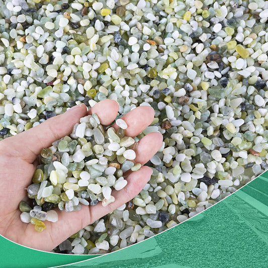 Succulent Rocks for Plants Tiny Pebbles for Planters Pea Gravel Bulk Course Sand Soil Small Decorative Stones for Indoor Bonsai Pots Cactus Top Dressing Aquarium Garden Landscape,Green,4.8LB