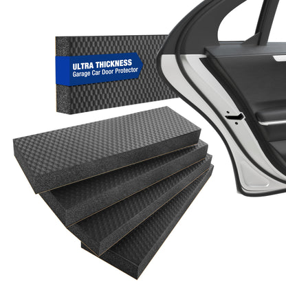 WORKPRO Garage Wall Protector, 4-Pack Car Door Protectors, 1.18" Thick NBR Foam with Mesh Fabric Adhesive, Garage Wall & Car Door Bumper Guards for Collision Protection