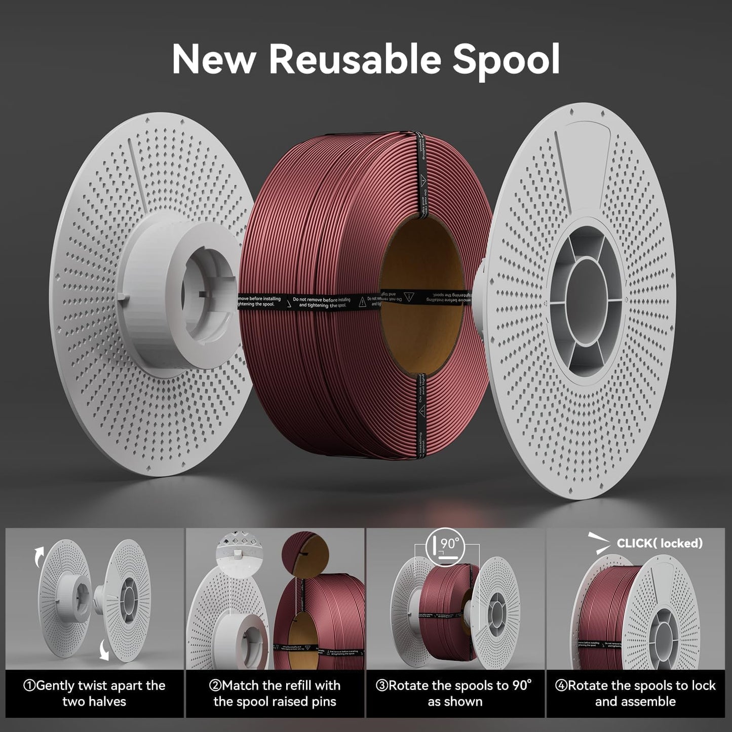 KEXCELLED Metallic PLA Filament 1.75mm, Hunter Green Metal 3D Printer Filament PLA,Silk Metal Glossy Shiny Surface,Dimensional Accuracy +/- 0.03mm,1kg Reusable and Removable Spool