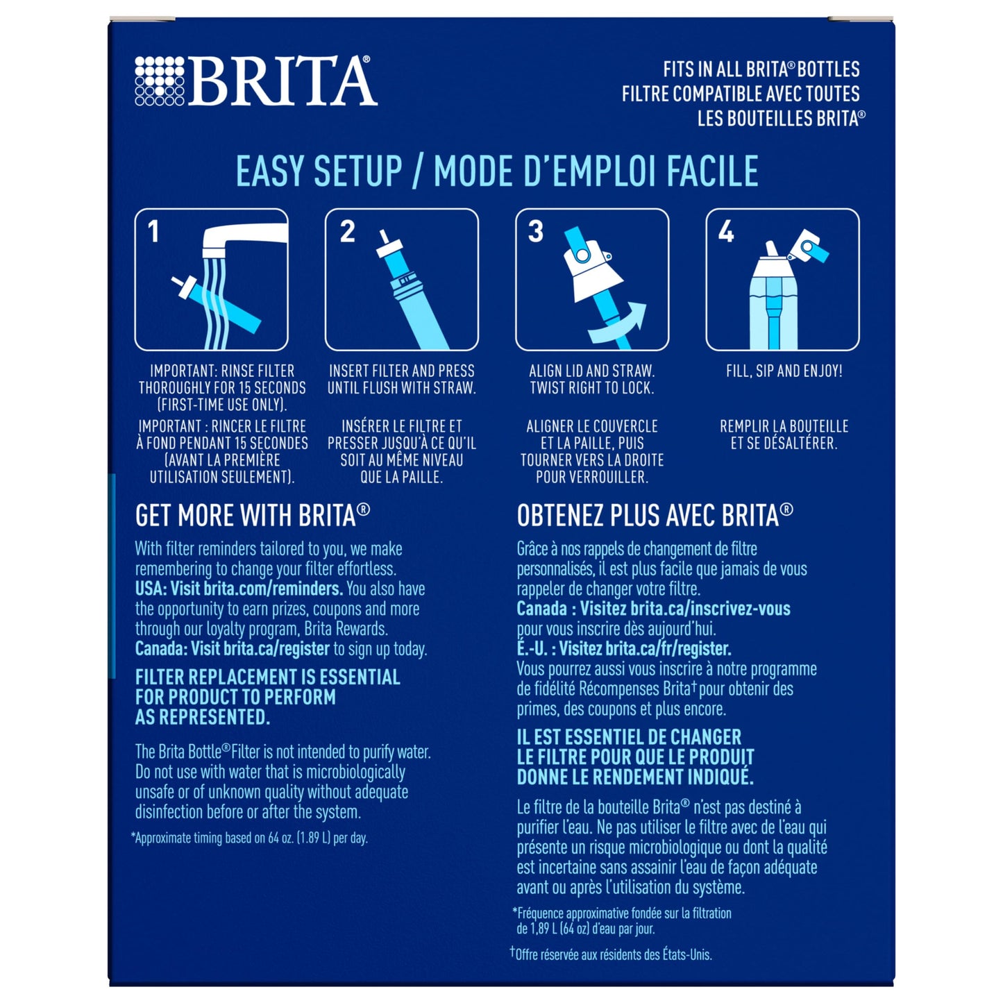 Brita Universal Bottle Filter 6ct