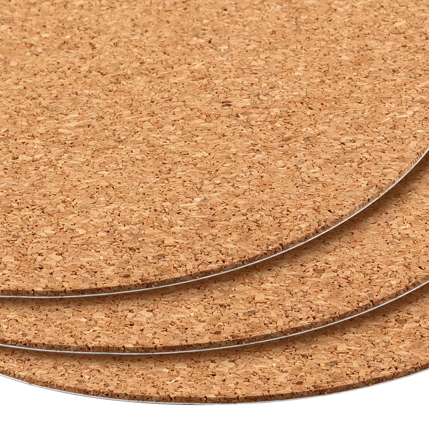 200 PCS Round Self Adhesive Cork Coasters Bulk, 4 Inch Cork Pads Tiles for DIY Crafts, Home Bar, Table Protection (100mm, Brown)