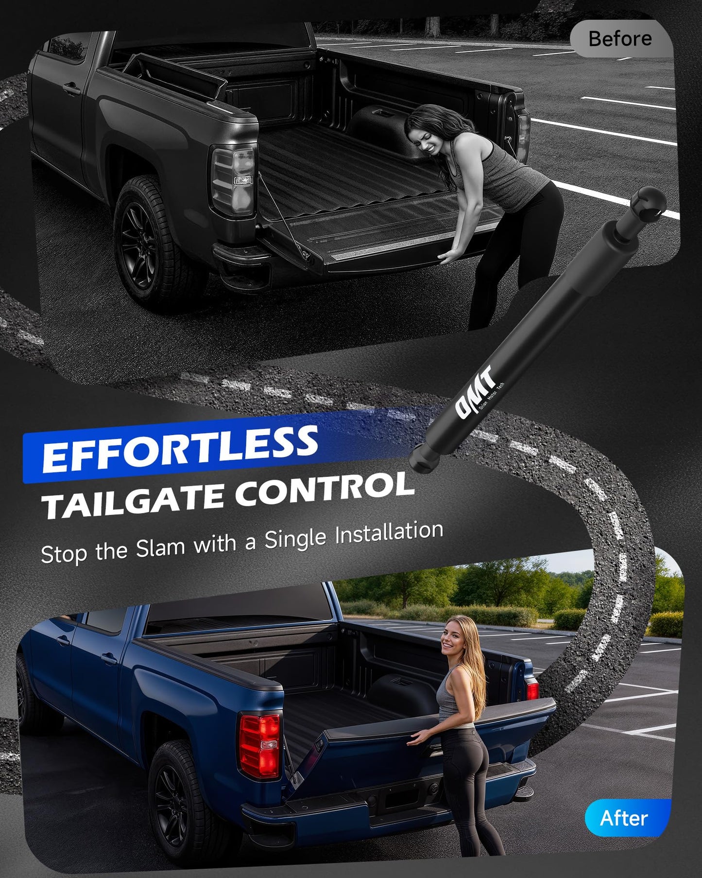 Orion Motor Tech Compatible with 15-25 F150 Tailgate Assist Accessories, Truck Tail Gate Lift Assist Tailgate Shock Compatible with Ford F150 2015 2016 2017 2018 2019 2020 2021 2022 2023 2024 2025