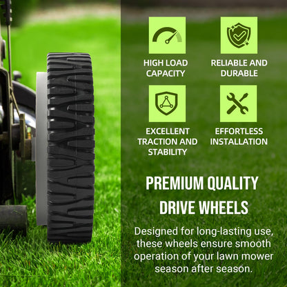 AR-PRO (2-Pack) 8-Inch Drive Wheels for Lawn Mower Compatible with Husqvarna AYP Craftsman Poulan HOP 581009202 193912X460