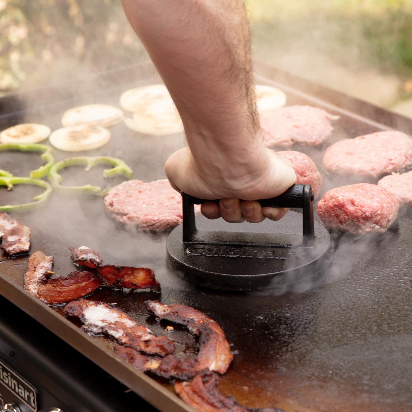 Cuisinart Smash Burger Press, Cast Iron, Heat Resistant Handle (CISB-111C)