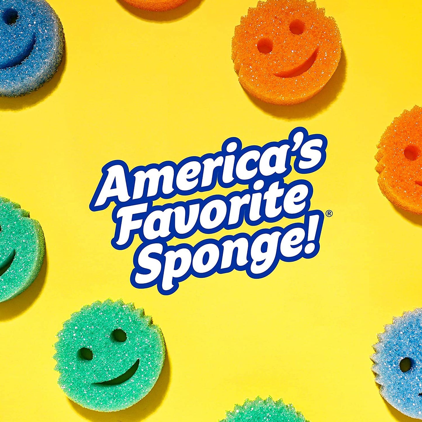 Scrub Daddy®, The Original Scrub Daddy - FlexTexture Sponge, Soft in Warm Water, Firm in Cold, Deep Cleaning, Dishwasher Safe, Multi-use, Scratch Free, Odor Resistant, Functional, Ergonomic, 4ct Roll