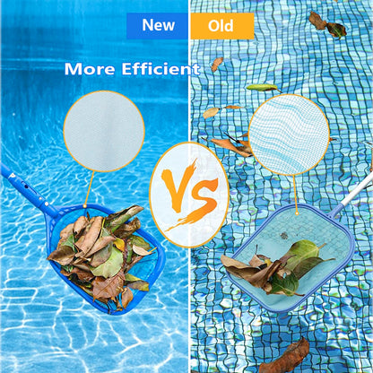 FBSPORT Pool Skimmer Net with Telescopic Pole, 59 inch Swimming Pool Leaf Net, Fine Mesh Pool Net, Pool Cleaner Maintenance Tool-Easy to Collecting Leaves for Swimming Pools, Hot Tubs, Ponds