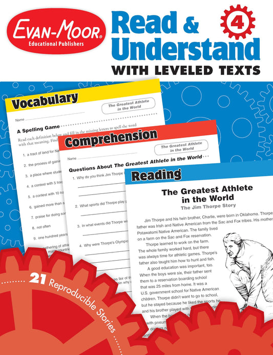Evan-Moor Read & Understand With Leveled Texts: Grade 4