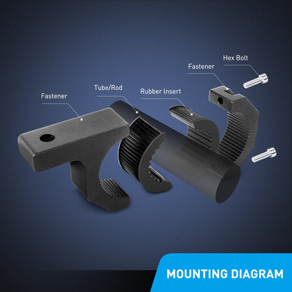 Nilight LED Light Bar Mounting Bracket Kit LED Off-Road Light Horizontal Bar Tube Clamp Roof Roll Cage Holder,2 Years Warranty