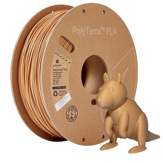 Polymaker Matte PLA Filament Matte Wood Brown 1.75mm 1kg 3D Printing Filament, PolyTerra 3D Printer PLA Filament