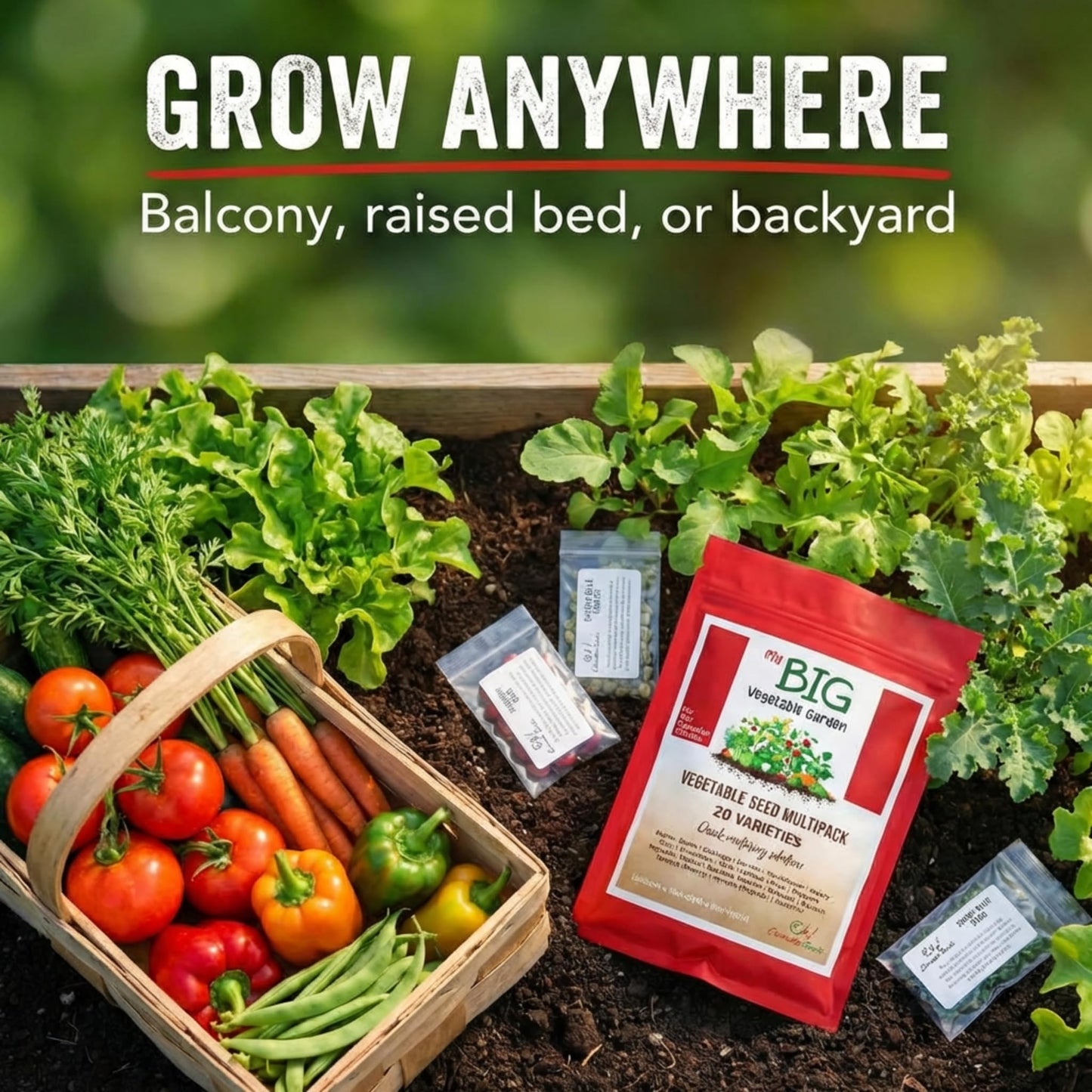 Heirloom Seeds Canada – 20 Vegetable Seeds for Planting Canada – Premium Garden Seeds by Oh Canada Seeds – Ideal for Short Growing Season, Survival Food, Graines Légumes Jardin