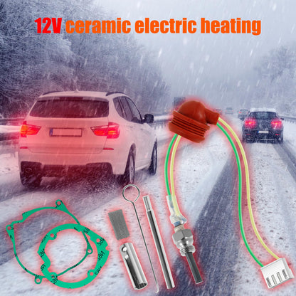 7PCS Glow Plug Repair Kit Air Diesel Heater Plug Service Kit 12V 2KW 5KW 8KW Ceramic Glow Plug Air Diesel Parking Heater Part with Removal Fitting Tool for Parking Heaters