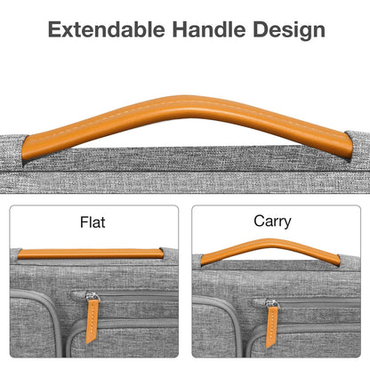 MOSISO 360 Protective Laptop Case 13 inch, 13 inch Laptop Sleeve Compatible with MacBook Air M5 M4 M3 M2 M1 2026-2018/Neo/Pro M2 M1, Side Open Carrying Case with 4 Zipper Pockets&Handle, Gray