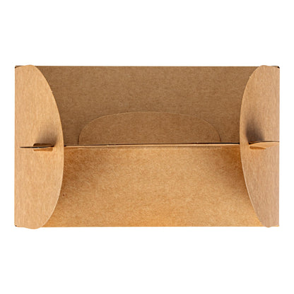 Restaurantware Gable Gift Boxes Pack of 25 Greaseproof Paper Treat Boxes 6 x 3.5 x 3.5 Inches With Window, Disposable Design Kraft Containers for Weddings or Birthdays