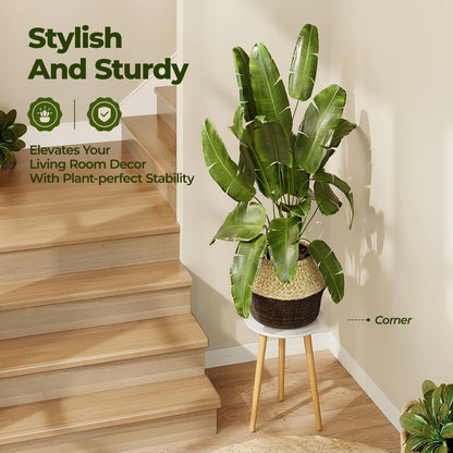Bamworld Plant Stand Indoor Wood Tall Plant Shelf for Multiple Plants Tall Plant Table for Flower Pots Plant Holder for Patio Garden Balcony Living Room Bedroom
