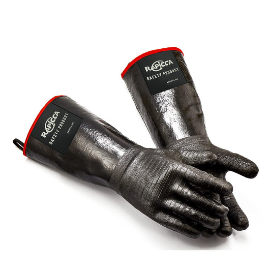 RAPICCA BBQ Gloves Oven Mitts-Smoker, Grill, Cooking Barbecue,Handling Heat Food Right on Your Fryer, Grill or Oven. Waterproof, Heat Resistant, Fireproof, Oil Resistant Neoprene Coating 14-Inch XL