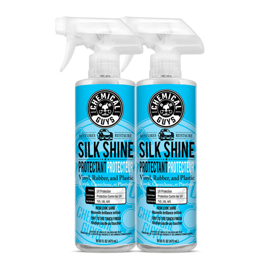Chemical Guys Silk Shine Spray-able Dry-to-The-Touch Dressing and Protectant for Tires, Trim, Vinyl, Plastic and More, Safe for Cars, Trucks, Motorcycles, RVs & More, 473 ml (2 Pack)