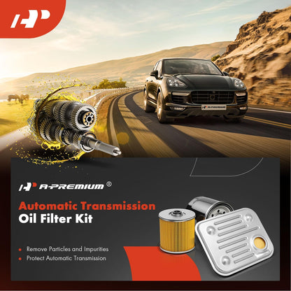 A-Premium Automatic Transmission Fluid Filter with Pan Gasket & Cooler O-Ring, Compatible with Mitsubishi Outlander 2014-2020, Outlander Sport 2015-2023, Lancer 2011-2017, RVR 2015/2017-2023