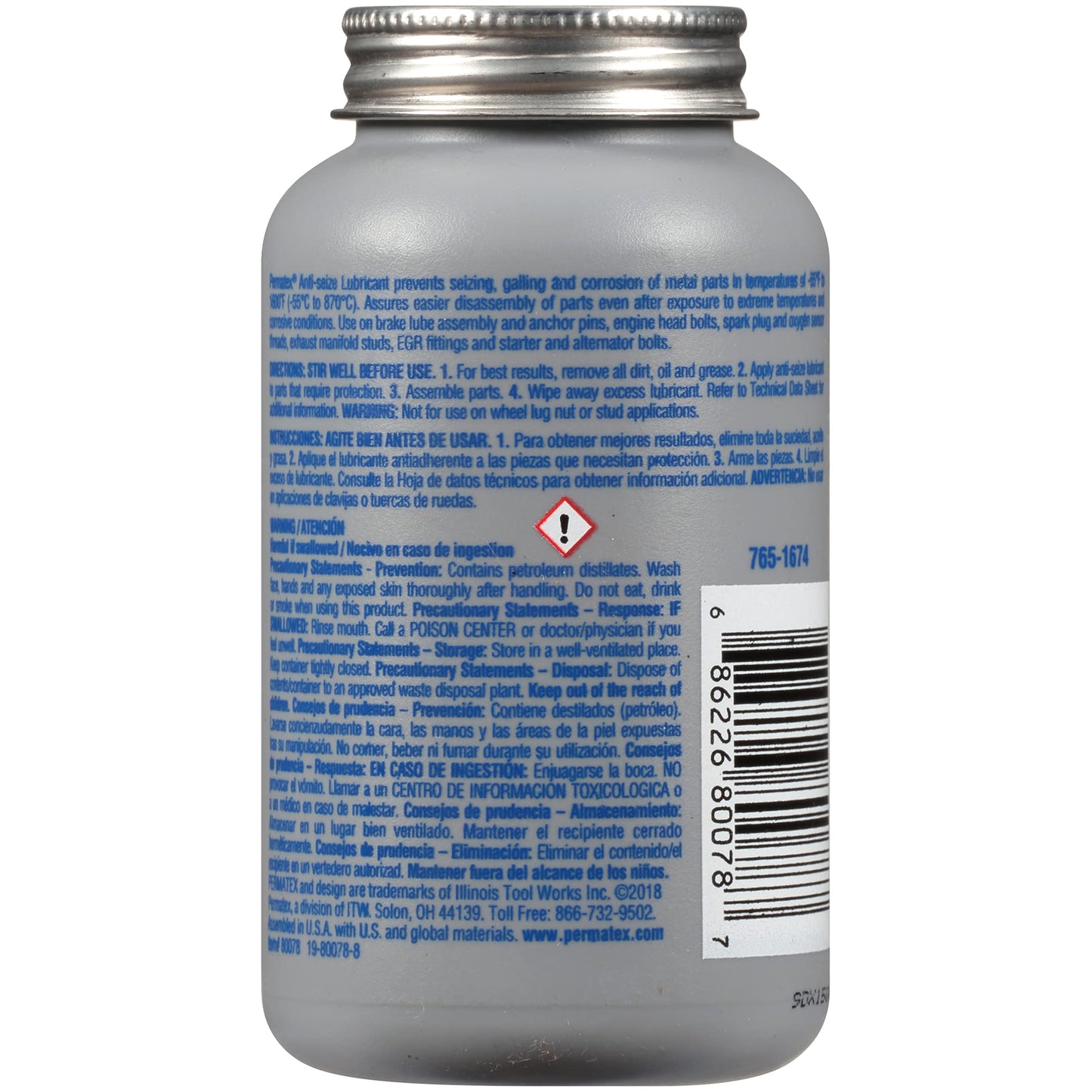 Permatex 80078 Anti-Seize Lubricant - 8 oz. Bottle