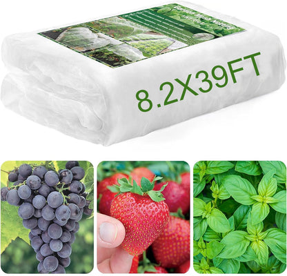 Garden Mesh Netting Pest Barrier - 8.2X39FT Ultra Fine Insect Bug Netting for Garden Plant Row Cover Bird Netting for Garden Protection Garden Net for Protecting Plants Vegetables Flowers Fruits