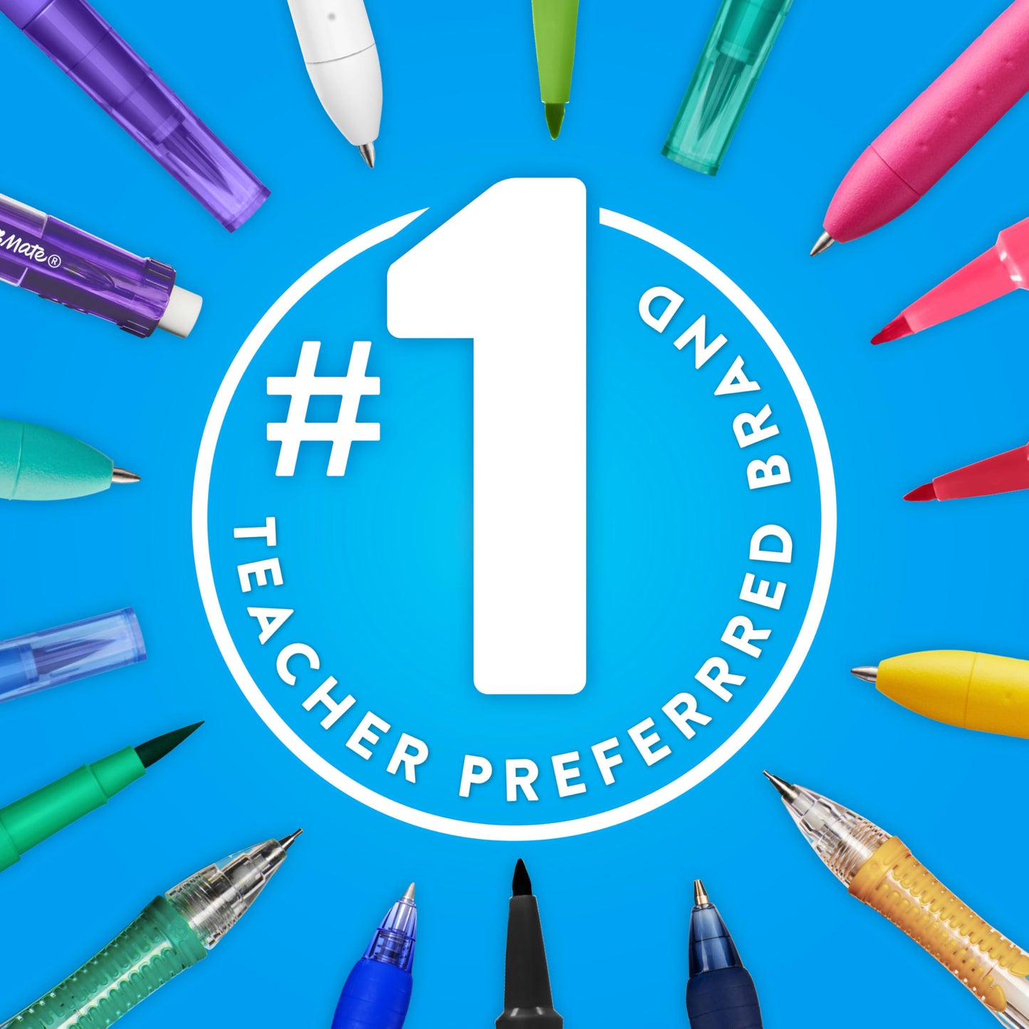 Paper Mate Flair Felt Tip Pens, Medium Point (0.7 mm), Assorted Colours, 24 Count