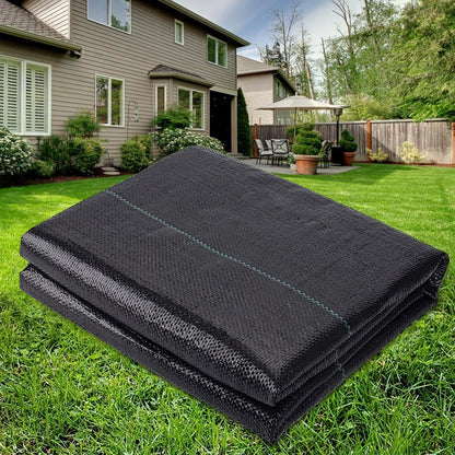 4x50Ft Weed Barrier Landscape Fabric Heavy Duty Ground Cover Fabric Block, 3.2oz Gardening Fabric Mat Garden Cloth Felt for Flower Bed, Patio, Orchard, Playground