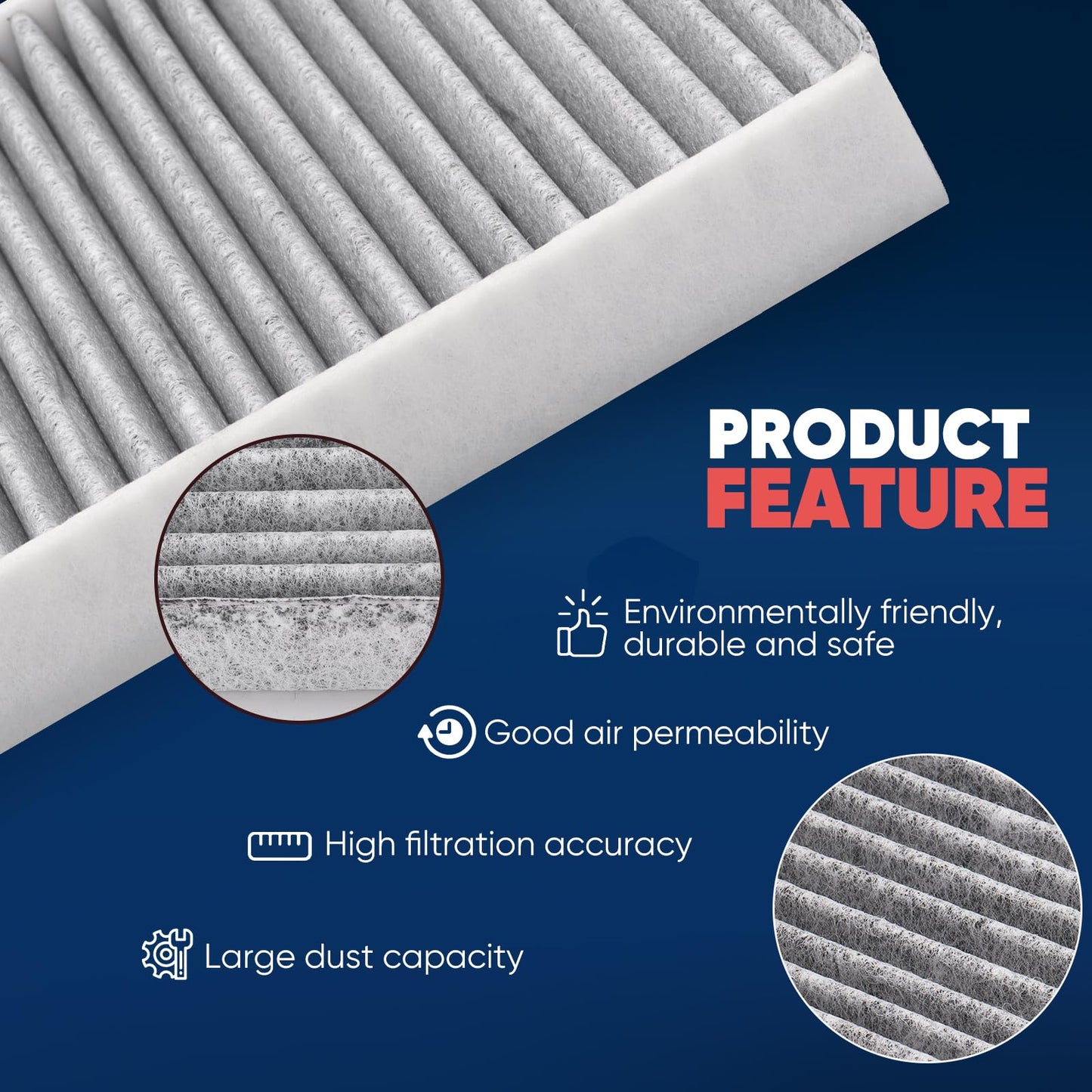 CF12436 Cabin Air Filter, Cabin Air Filter Compatible with Subaru 2019-2025 Ascent 2018-2024 Crosstrek 2017-2023 Impreza 2020-2025 Legacy 2020-2025 Outback