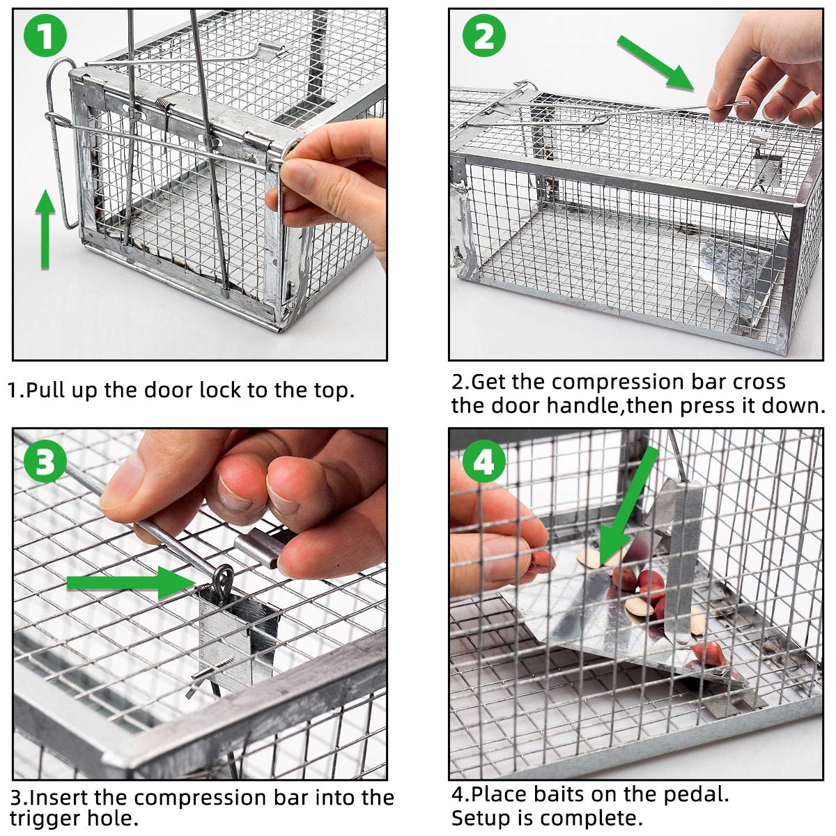 Kensizer Small Animal Humane Live Cage Rat Mouse Chipmunk Mice Voles Hamsters Trap That Work for Indoor and Outdoor, Catch and Release