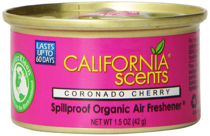 California Scents Spillproof Organic Air Freshener, Coronado Cherry, 1.5 Ounce Canister (Pack of 4)
