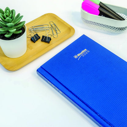 Blueline® 2026 Traditional Daily Planner, Appointment Book, 12 Months, January to December, Perfect Binding, 8" x 5", Blue, Bilingual (C1504.82B-26)