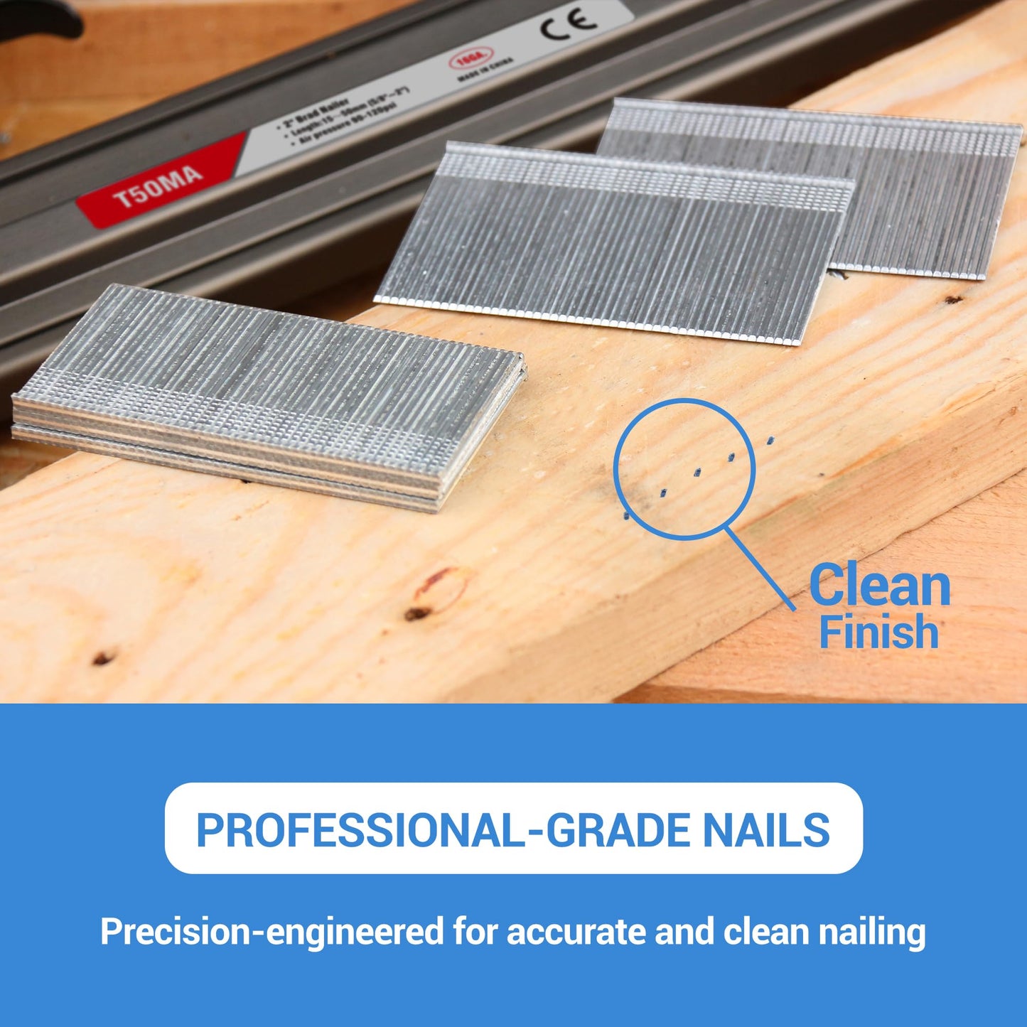 meite 16GT112L 16 Gauge 1-1/2-Inch Leg Galvanized Finish Nails or Brad Nails 2500 Pieces/Box (1 Box)