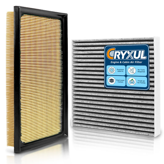 Cabin Engine Air Filter Kit for RAV4 Hybrid 2019-2025, Camry Hybrid 2018-2026, Highlander Hybrid 2020-2025, Sienna Venza 2021-2025, RAV4 Prime 2021-2024, Replacement for CA12289 CF12157