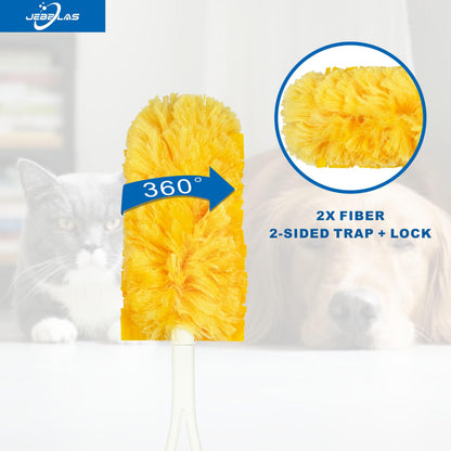 JEBBLAS Disposable Dusters Refills Compatible with Swiffer Dusters, 360 Yellow Heavy Duty Electrostatic Duster Replacements for Flash Dust Magnet, Total 30 Pcs