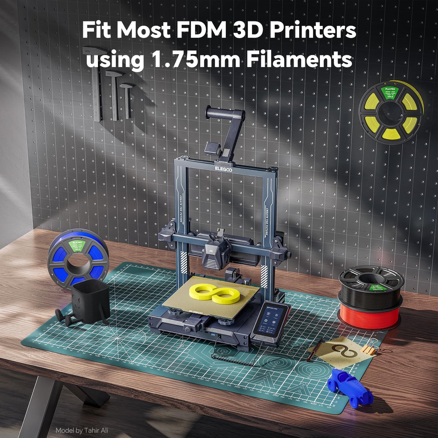 DEEPLEE PLA PRO Filament 1.75mm, Stronger Toughness 3D Printer Filament, PLA Filament Dimensional Accuracy ±0.02 mm, Fits Most FDM 3D Printer, Brown 1kg