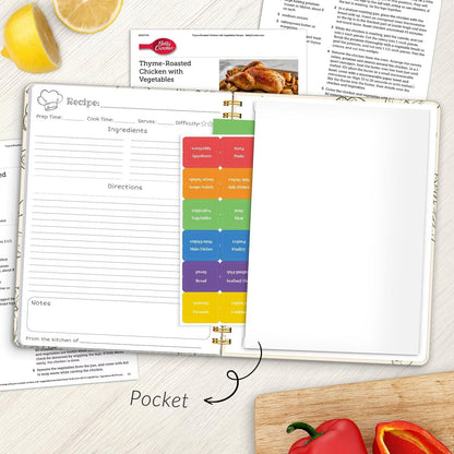 LuBudingJoy Blank Recipe Notebook to Write in Your Own Recipes, Full Page Sprial Hardcover Personal Recipe Organise, Recipe Journal(Wood Color)