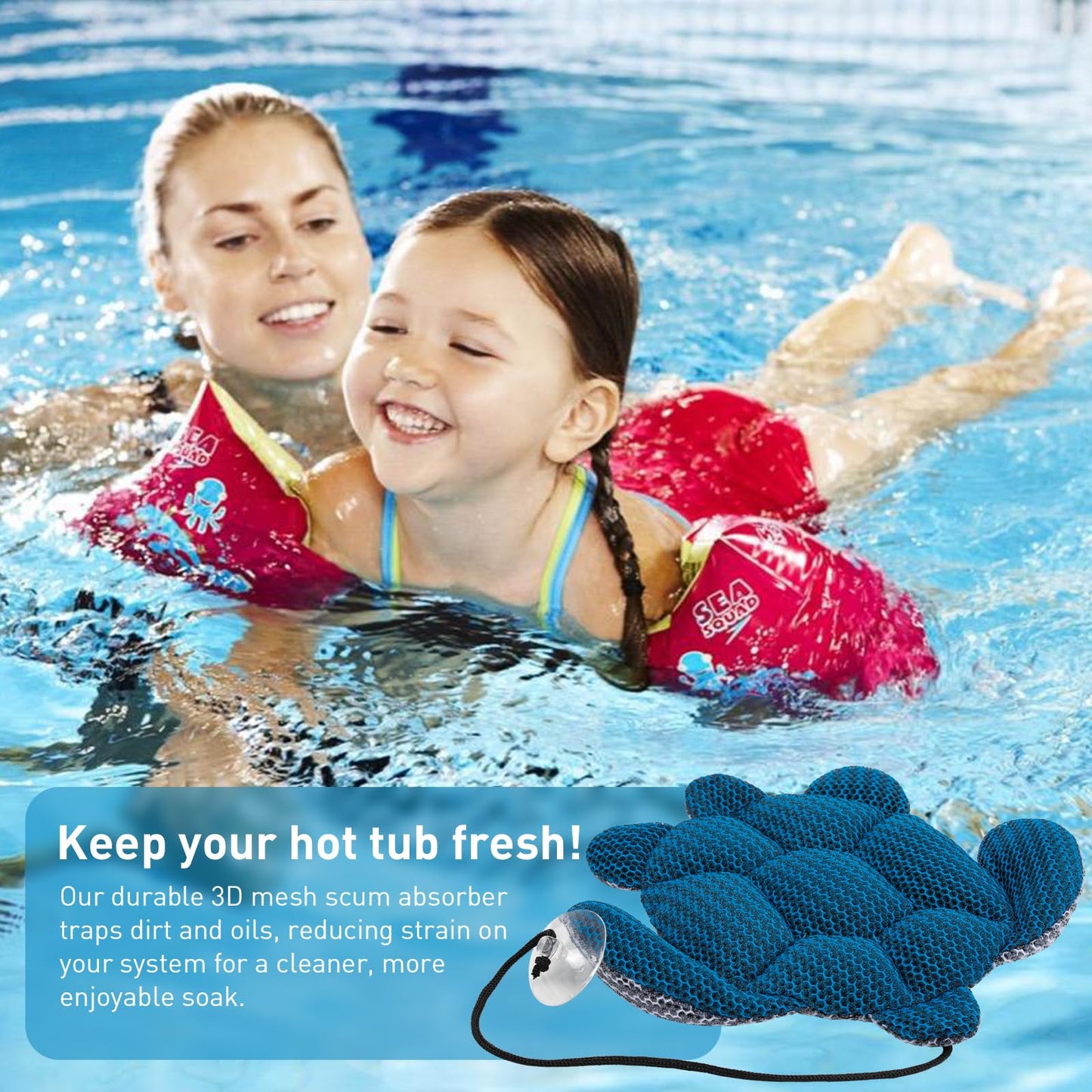Hot Tub Scum Absorber for Hot Tub Spa, 2 Pcs Reusable Turtle Hot Tub Sponge Hot Tub Accessories, Zorbie Hot Tub Sponge Scum Collector Bug to Keep Water Clear