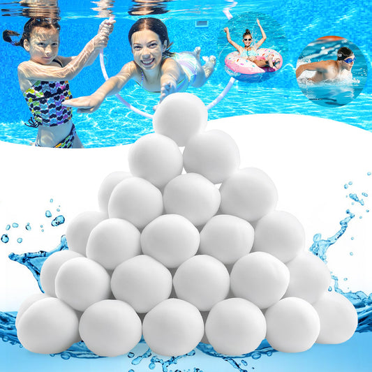 DazSpirit 1300g Pool Filter Balls, Professional Filter Balls for Sand Filter Systems, Replaces 46Kg Filtersand Quartz Sand, Suitable for Pool Filter Swimming Pool Filter System, Pool Accessories