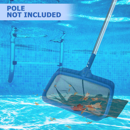 KINFAVOU Pool Skimmer Net, Fine Mesh Pool Leaf Net with Durable Deep Net, Larger Capacity Leaf Skimmer Net for Pool Cleaning, Debris Pickup Removal, Easy Scoop Edge (Without Pole)