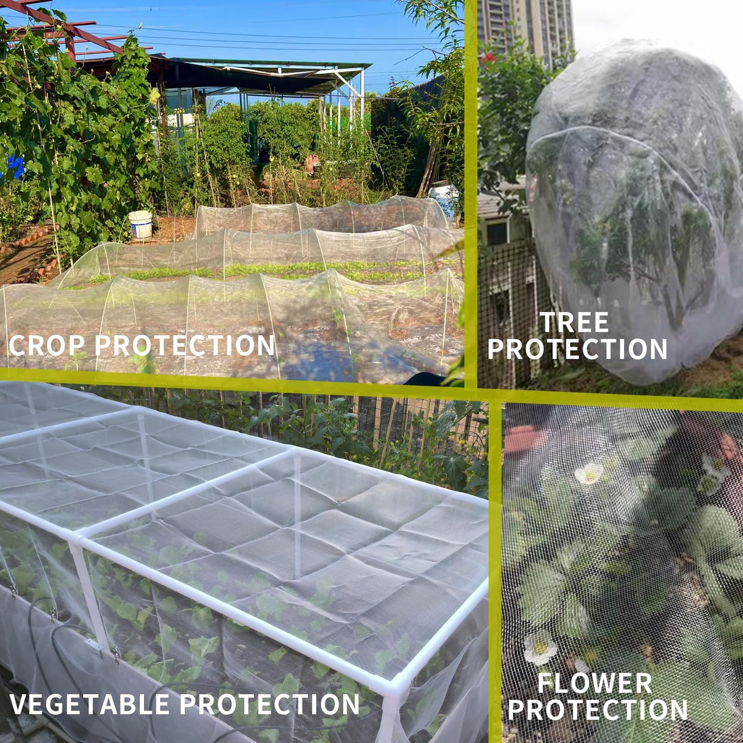 Garden Insect Netting, Fine Mesh Garden Mosquito Bug Net for Vegetables, Flowers, Fruits, Plants (10 x 50FT)