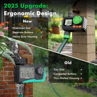 RESTMO Water Timer, Sprinkler Timer for Garden Hose, Programmable Hose Timer with Automatic/Rain Delay/Manual Watering, Digital Irrigation Timer for Outdoor Faucet, Yard and Lawn