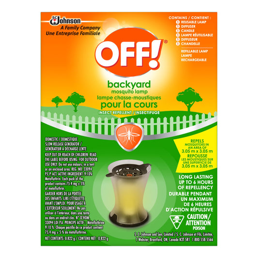 OFF! Backyard Mosquito Repellent Lamp, Heated Diffuser, Up to 6 Hours Protection, No-Spray Outdoor Mosquito Lamp, 1 Lamp + 1 Diffuser