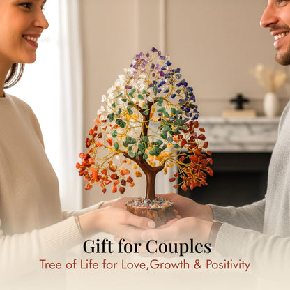 Crocon® The Original 7 Chakra Crystals Tree of Life, Birthday Gifts for Women, Men & Friends, Chakra Tree for Home & Office Decor | House Warming Gifts New Home, Gift for mom, Her, Sister & Self Care