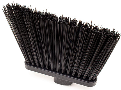 Sparta Sweeper Broom – 12 Inch Angled Outdoor Broom Head with Durable Polypropylene Bristles, Standard Thread Compatible for Home Garage or Kitchen Cleaning, Black