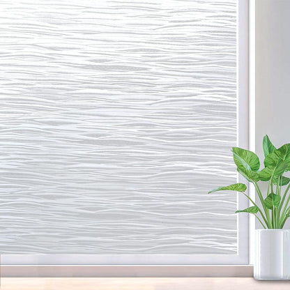 rabbitgoo Window Films for Privacy, Frosted Static Cling Glass Film Non-Adhesive UV Heat Blocking Covering Removable Vinyl Privacy Window Stickers for Bathroom Door Home Decor, 60 x 200cm
