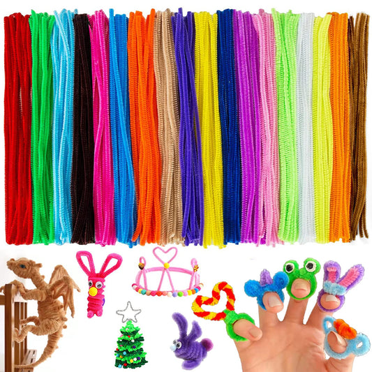 1000 Pcs Pipe Cleaners,Value Pack of 18 Assorted Colors Chenille Stems, Chenille Cleaners for Mother's Day DIY Art Craft Decorations (6 mm x 12 inch)