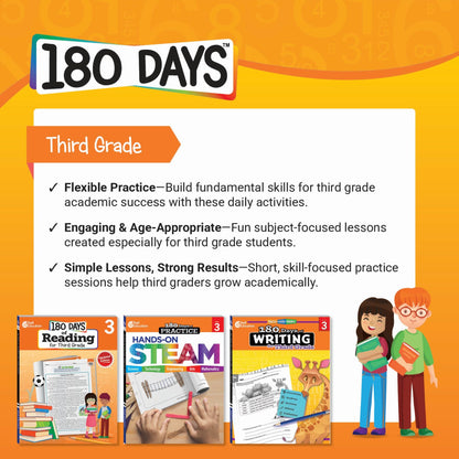180 Days™: Math for Third Grade: Practice, Assess, Diagnose