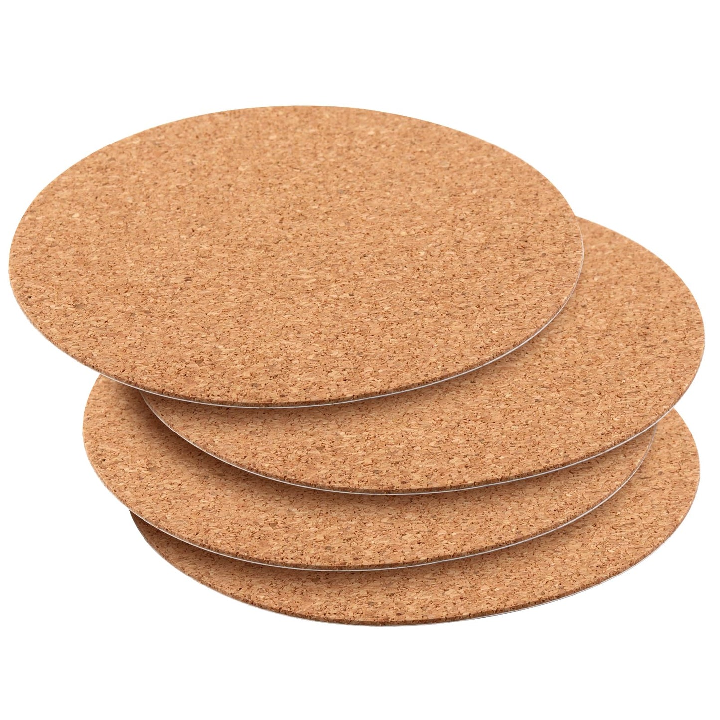 200 PCS Round Self Adhesive Cork Coasters Bulk, 4 Inch Cork Pads Tiles for DIY Crafts, Home Bar, Table Protection (100mm, Brown)
